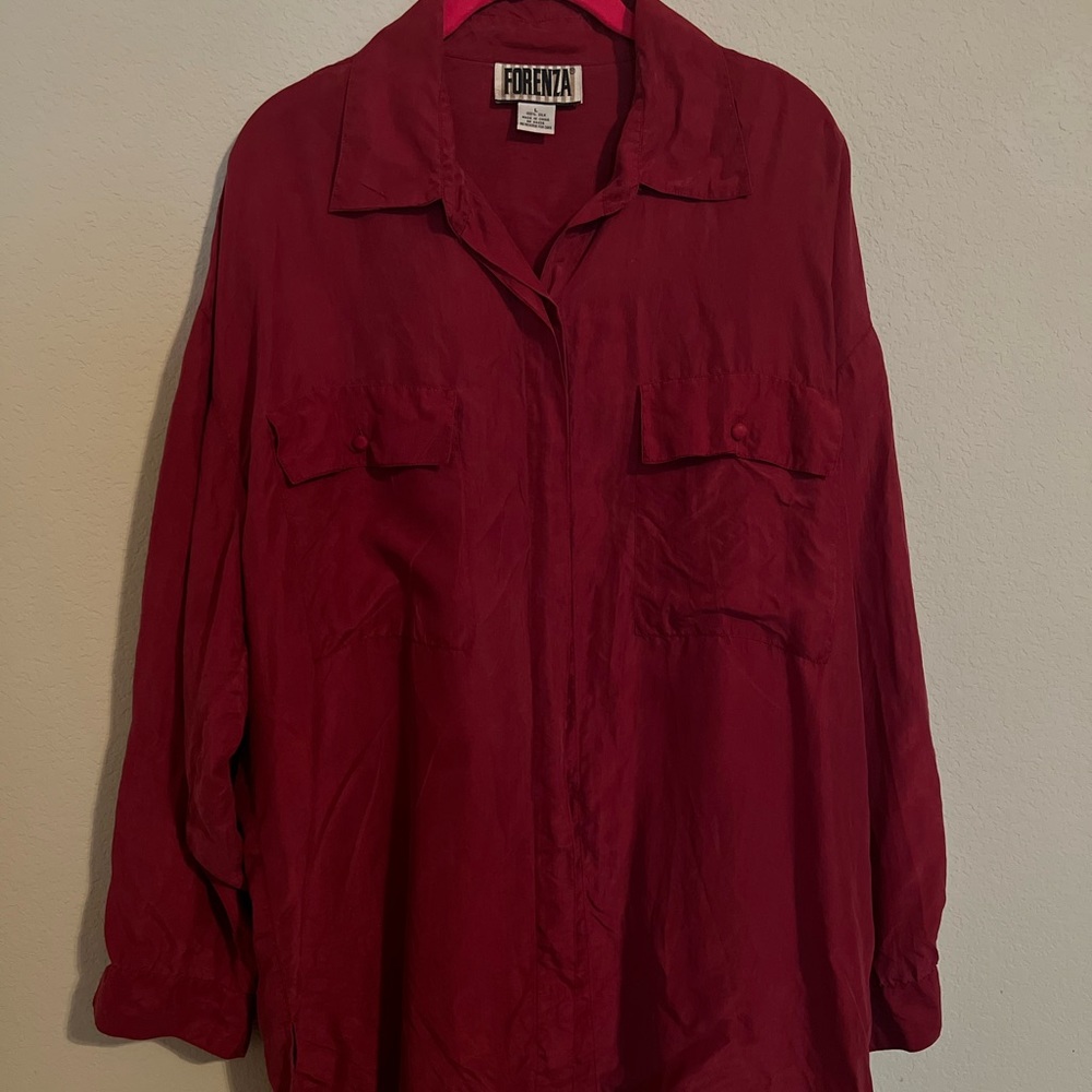100% silk vintage Forenza Blouse